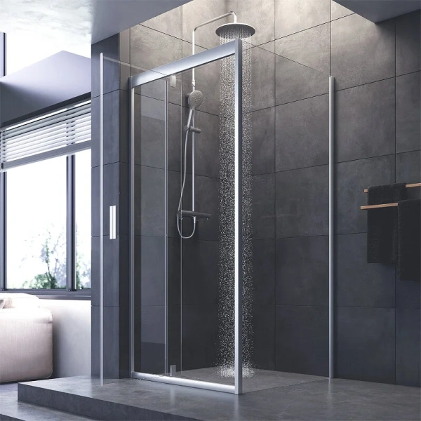 Душевой уголок Am.Pm Gem 90x90 см профиль хром W90G-404-9090-MT (детальная фотография), по запросу