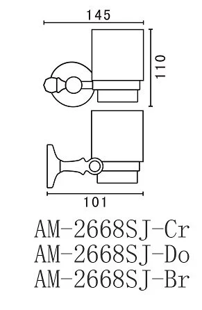 Стакан подвесной, золото, Art&Max Antic Crystal AM-E-2668SJ-Do (детальная фотография), по запросу