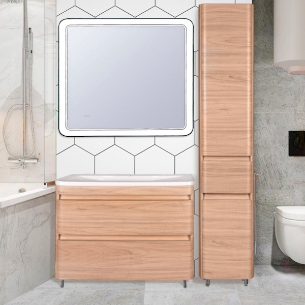 Тумба под раковину напольная Style Line Атлантика 100 см ясень перламутр  ЛС-00000682 (детальная фотография), в наличии