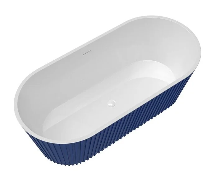 Ванна акриловая Corpa Nera Bonini CN130114, 170 х 80 см, синий матовый (детальная фотография), современныe, hi-tech