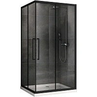 Душевой уголок Abber Schwarzer Diamant 120x80 см профиль черный