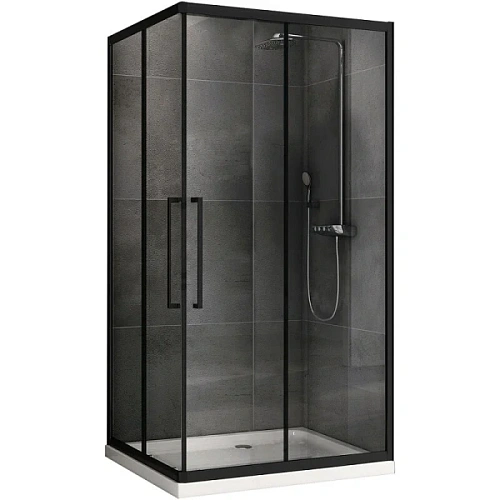 Душевой уголок Abber Schwarzer Diamant 120x80 см профиль черный - фото 2