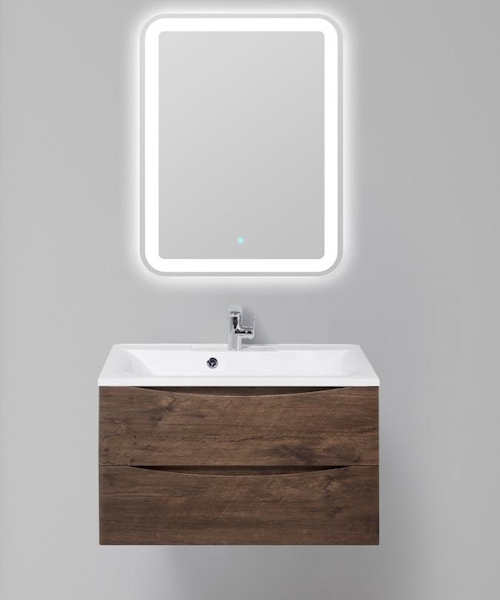 Тумба под раковину подвесная BelBagno Marino 80 см Rovere Moro MARINO-800-2C-SO-RW-P (детальная фотография), современная, hi-tech