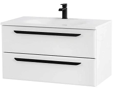 Тумба под раковину подвесная Cezares Eco 75 см bianco lucido