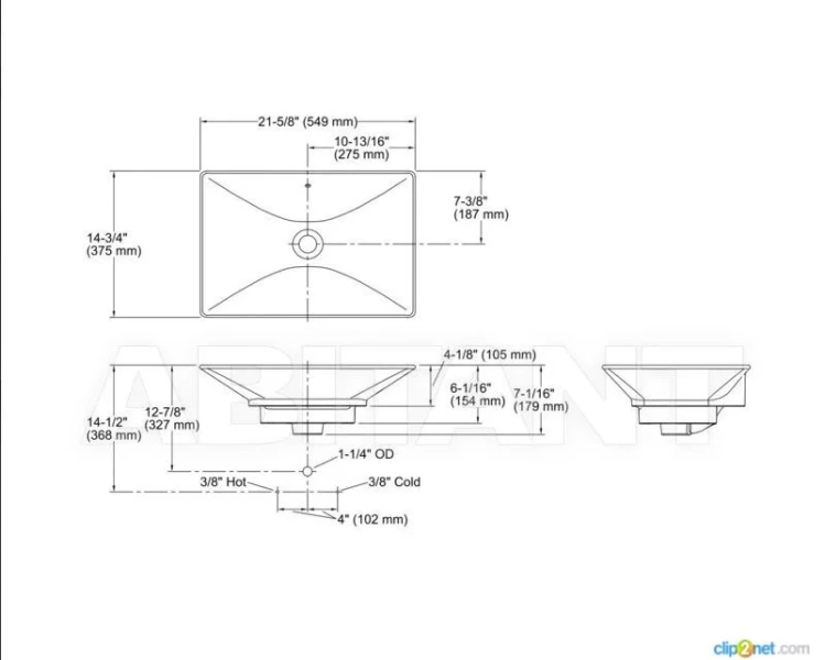 Раковина Jacob Delafon Reve 55 см белая с отверстием перелива 4819-0 (детальная фотография), современные, hi-tech
