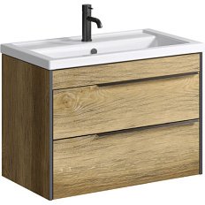 Тумба под раковину подвесная Aqwella Fargo 80 см дуб балтийский
