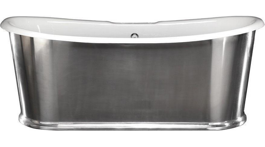 Ванна чугунная, без отверстий по смеситель, облицованная снаружи листовым полированным алюминием, Devon&Devon Regal DEREGAL (детальная фотография)