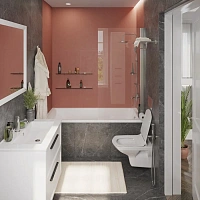 Акриловая ванна Stworki Стокгольм 155 x 70 см, с каркасом, белая, 270034