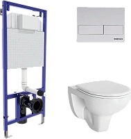 Унитаз с инсталляцией BERGES Gamma клавиша белая