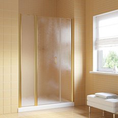 Душевая дверь профиль золотой стекло шиншилла Vegas-glass