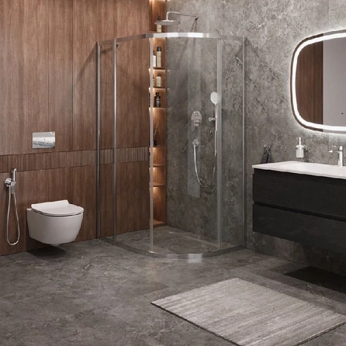Душевой уголок Cezares Molveno 110х90 см прозрачное стекло - фото 2