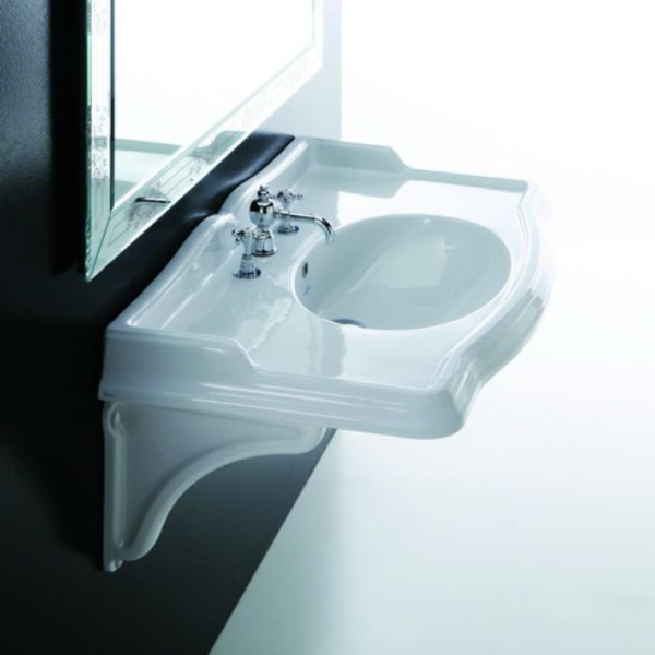 Керамический кронштейн для раковины Simas Arcade белый MNSLEN BI (детальная фотография), нет в наличии