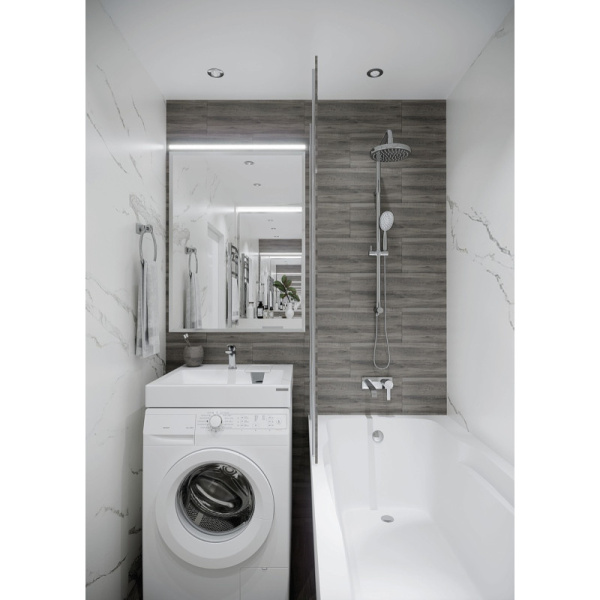 Раковина над стиральной машиной Paulmark Welt 60 см белая PM730431 (детальная фотография), современные, hi-tech