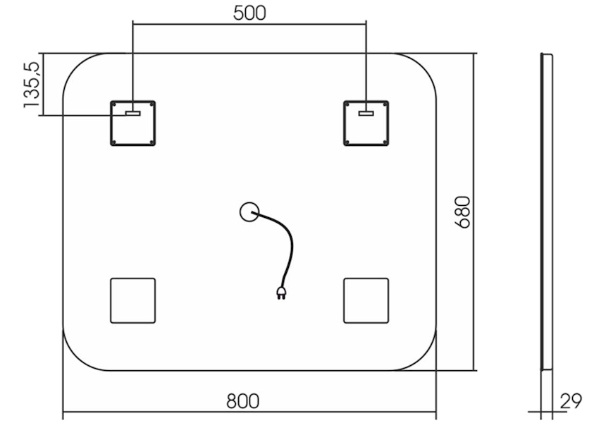 Схема (детальная фотография), прямоугольные