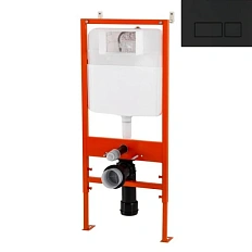 Инсталляция для унитаза BelBagno кнопка черная матовая