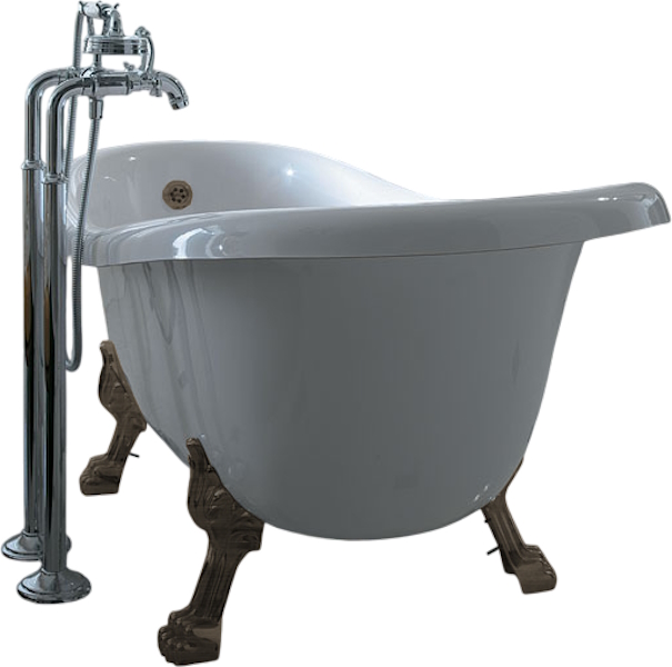 Ванна, цвет ножек бронза, цвет внутри белый, цвет снаружи белый, Globo Paestum PA103 (детальная фотография)