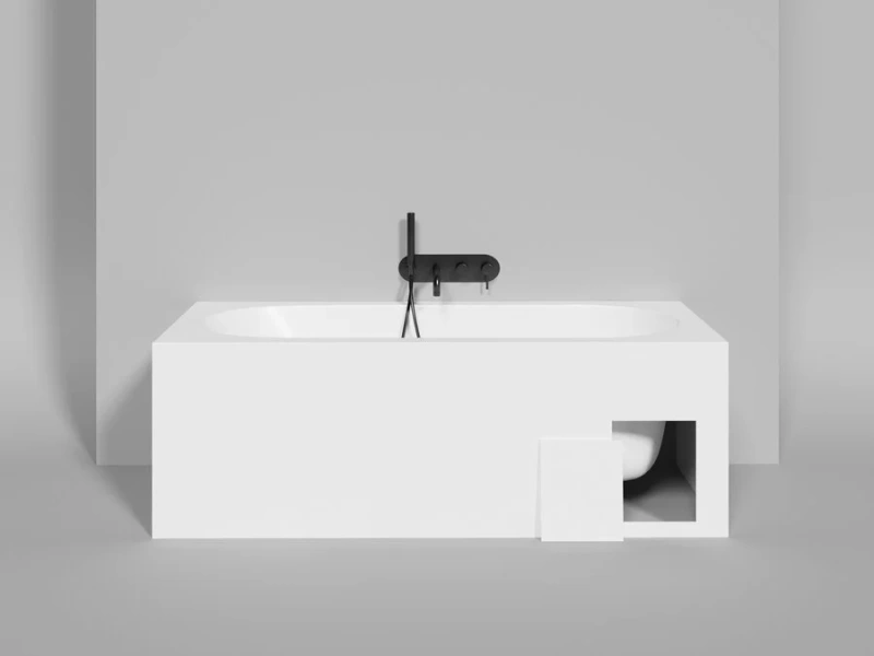 Ванна из искусственного камня Salini Ornella 170x75 см S-Sense белая матовая 102311M (детальная фотография), в наличии