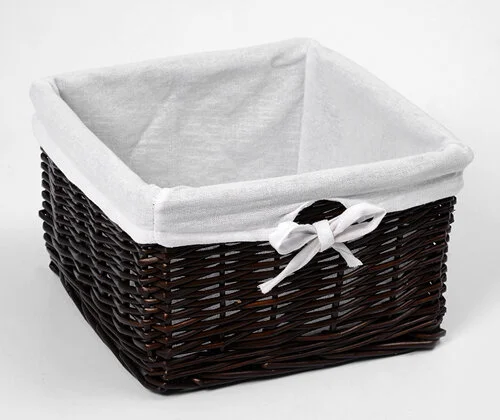 Корзина для белья WasserKRAFT Alme темно-коричневая WB-150-S (детальная фотография), недорого