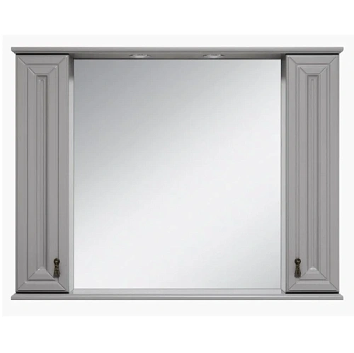 Зеркальный шкаф с подсветкой Misty Лувр 105 см серый - фото 1
