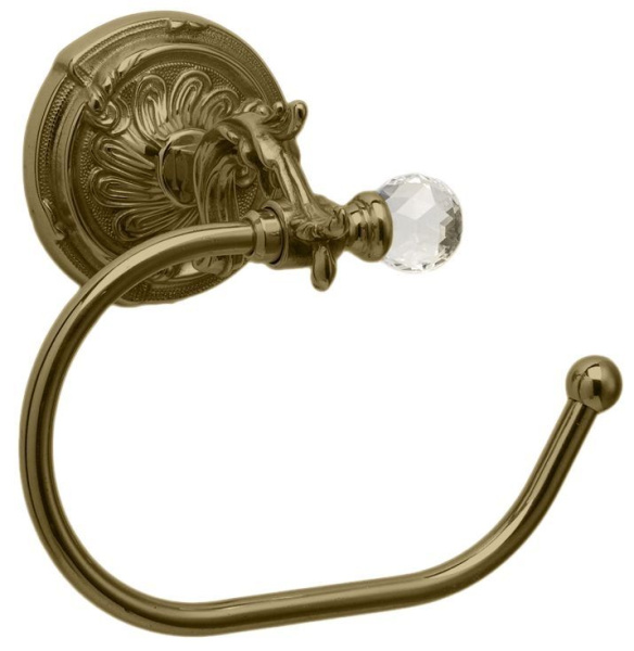 Бумагодержатель для ванной Art&Max Barocco Crystal AM-1782-C (детальная фотография), хром, бронза, золото