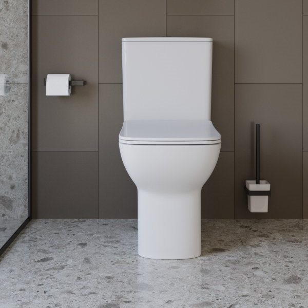 Унитаз компакт BelBagno Romano с сиденьем микролифт BB2803CP/T-TOR/SC (детальная фотография), с горизонтальным, прямым выпуском, с прямым выпуском