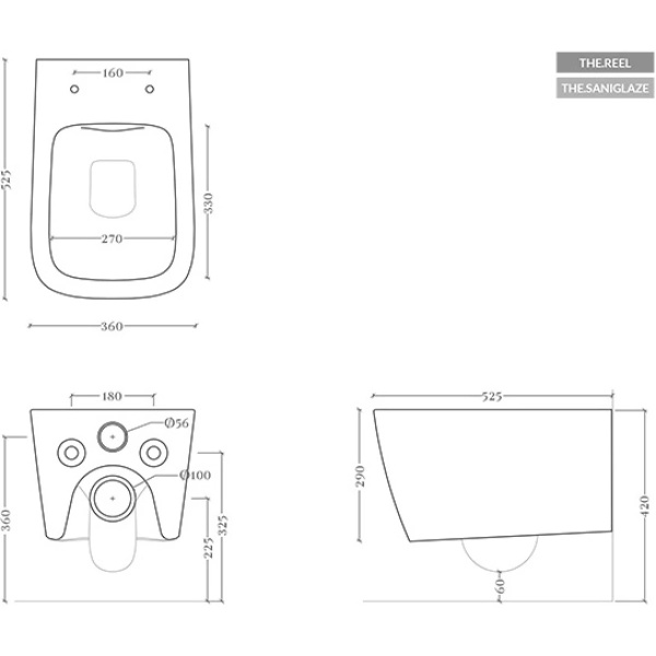 Схема (детальная фотография), без бачка, со скрытым бачком