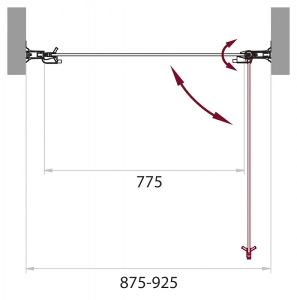 Душевая дверь в нишу BelBagno Sela 90 см профиль хром стекло прозрачное SELA-B-1-90-C-Cr (детальная фотография), современные, hi-tech