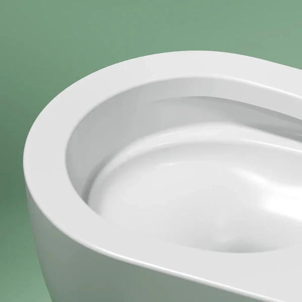 Унитаз подвесной Ceramica Nova Modena Rimless, белый матовый CN6063MW (детальная фотография), фарфор, керамика