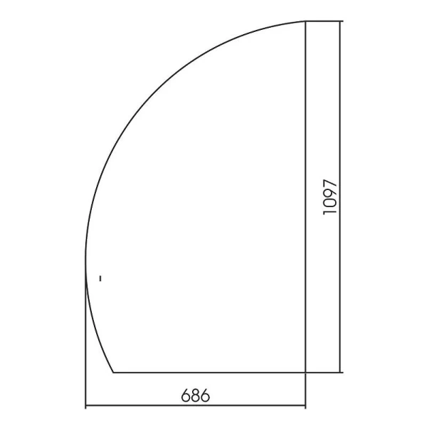 Зеркало с подсветкой Abber Teil 70 см левое AG6504SL (детальная фотография), нет в наличии