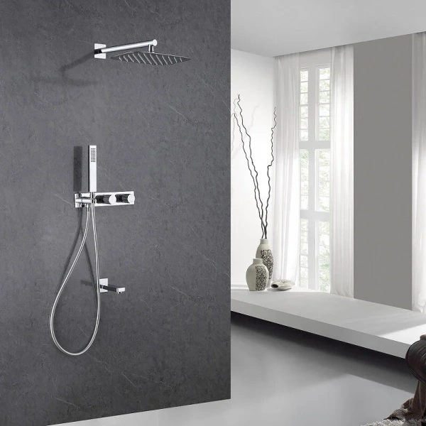 Душевой комплект Abber Rund хром AF8717 (детальная фотография), хром