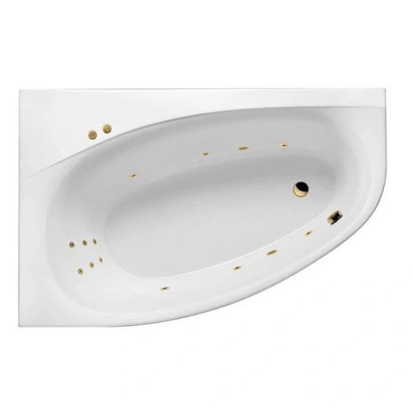 Ванна гидромассажная Excellent Kameleon Line 170 x 110 см, левая, белый/золото, WAEX.KML17.LINE.GL (детальная фотография)