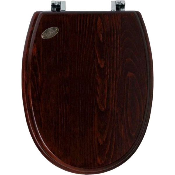 Крышка-сидение Simas Londra орех, петли хром LO 004 NOCE CR (детальная фотография)