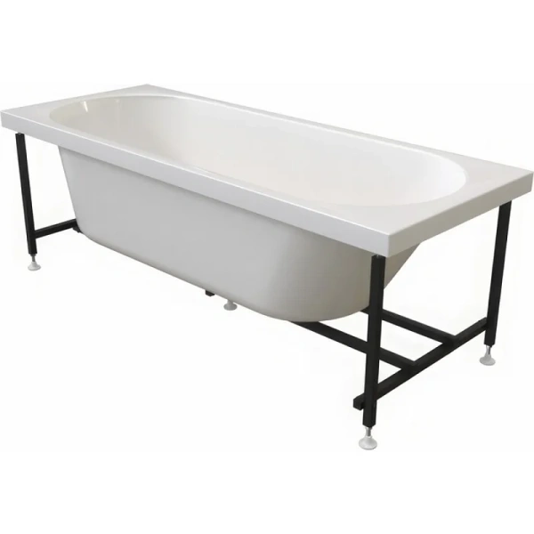 Акриловая ванна Радомир Виктория лайт 2-89-2-0-1-272Р, 165 x 70 см, фронтальный экран, каркас разборный, сифон, слив-перелив автомат в комплекте, белая (детальная фотография), 165х70