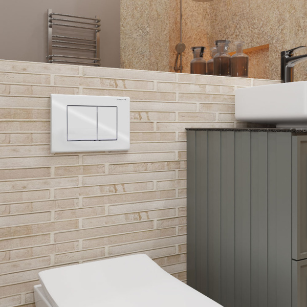 Клавиша смыва Charus Minimalista белая глянцевая FP.310.11.01 (детальная фотография), в наличии