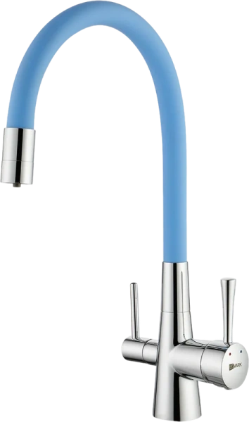 Смеситель для кухни Lemark Comfort хром/голубой LM3075C-SkyBlue (детальная фотография)