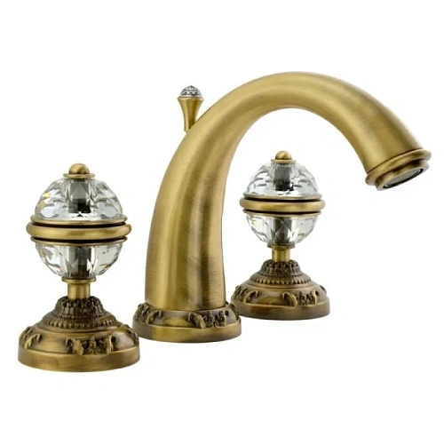 Смеситель для раковины Migliore Cristalia бронза - фото 2