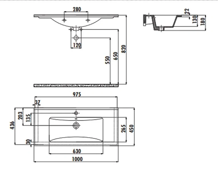 Раковина Creavit Su 100 см белая SU100-00CB00E-0000 (детальная фотография), современные, hi-tech