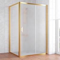 Душевой уголок профиль золотой стекло сатин Vegas-glass