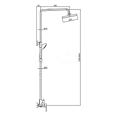 Душевая колонна со смесителем для душа Bravat Opal С F9125183CP-A1-RUS