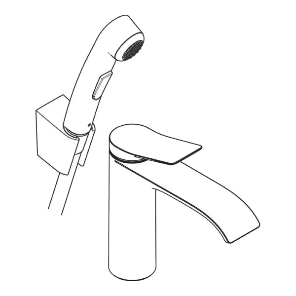 Смеситель для раковины Hansgrohe Vivenis хром 75210000 (детальная фотография), современные, hi-tech