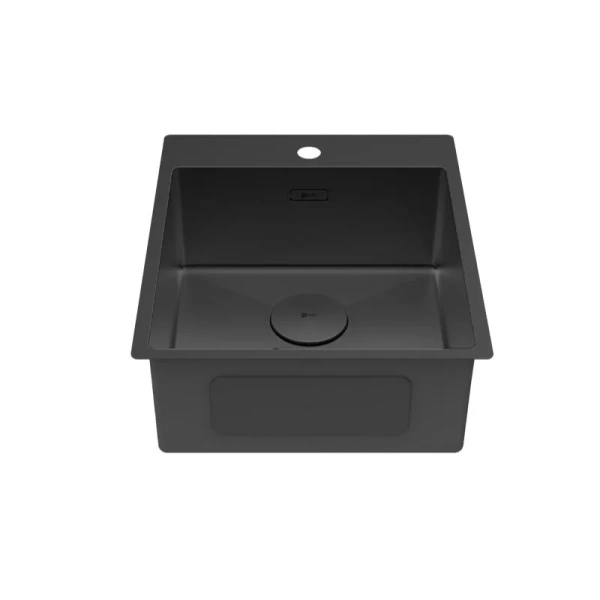 Мойка для кухни Lemark Janga 44 см чёрный матовый 9932104 (детальная фотография), 45 см