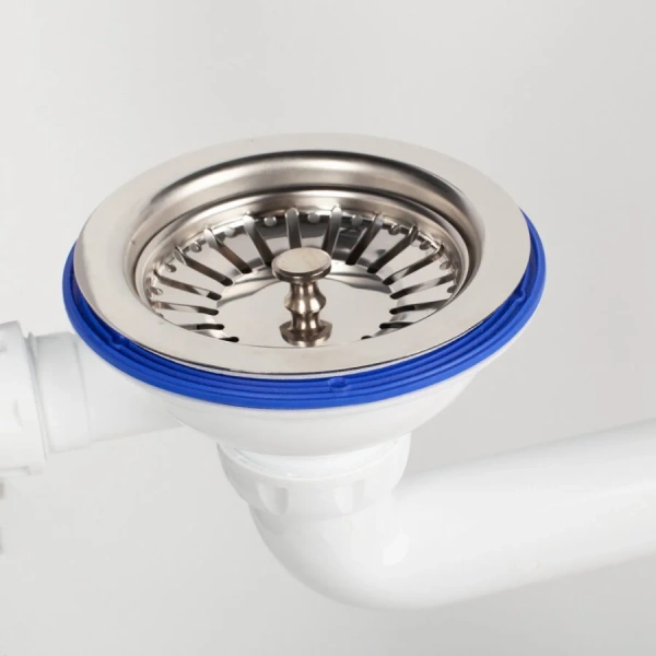 Сифон для раковины IDDIS Kitchen с переливом и отводом S21UPS0i84 (детальная фотография), современные, hi-tech