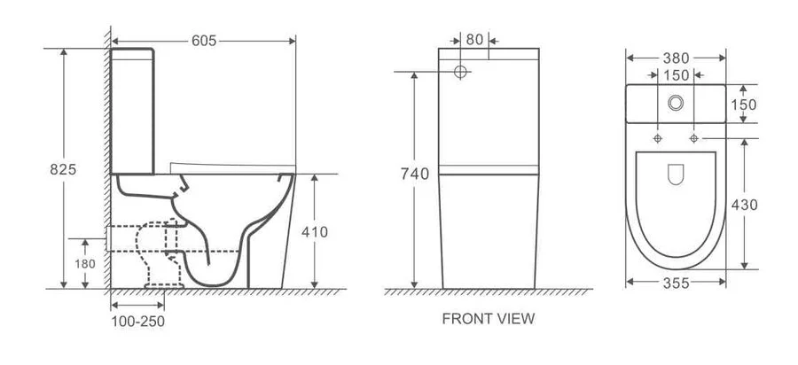 Унитаз компакт Grossman черный GR-4450BMS (детальная фотография), современные, hi-tech