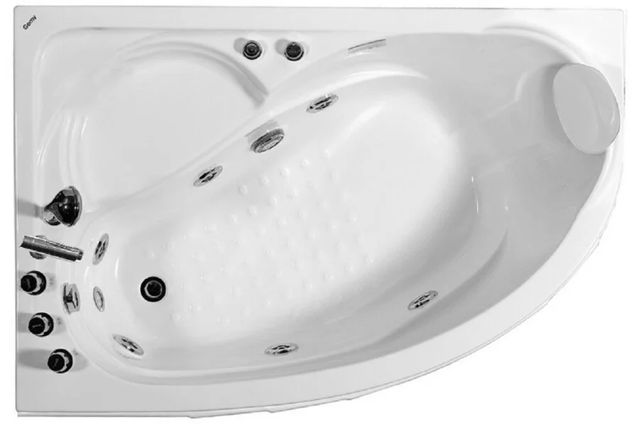 Акриловая ванна правосторонняя пристенная Gemy G9009 B R (детальная фотография)