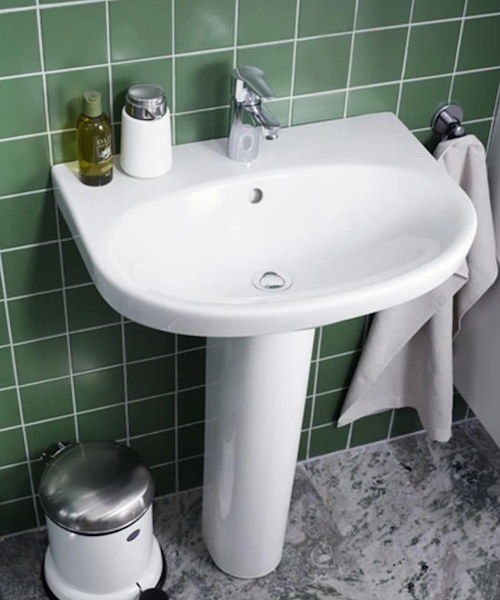 Раковина подвесная Gustavsberg Nautic 55659901 65х50x20.5 см (детальная фотография), круглой формы