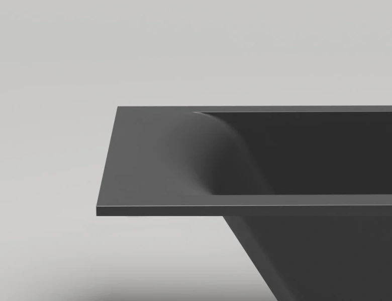 Ванна из искусственного камня Salini Cascata 170x75 см белый матовый 104123M (детальная фотография), белые