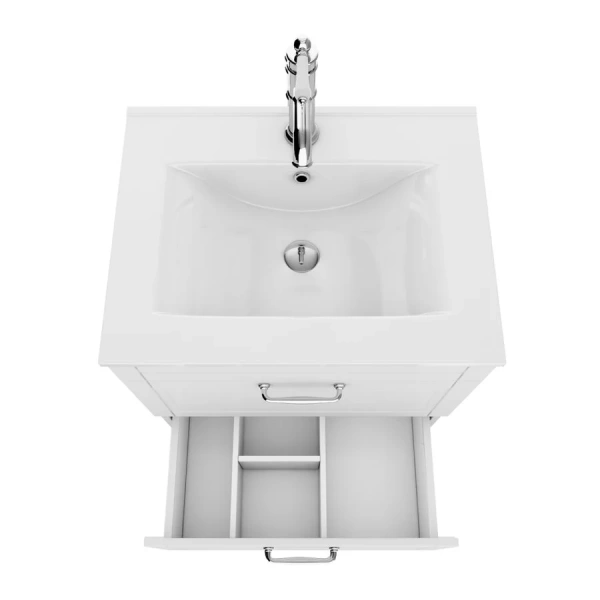 Тумба с раковиной напольная IDDIS Oxford 60 см белая OXF60W0i95K (детальная фотография), 60 см