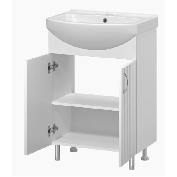Тумба под раковину напольная Misty Изео 60 см белая Э-Изе01060-021Н (детальная фотография), 60 см