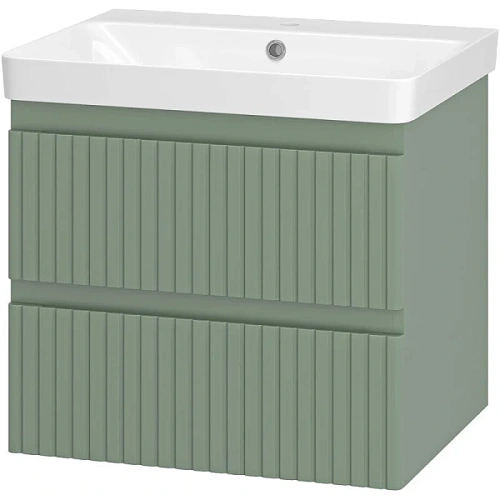Тумба под раковину подвесная Brevita Victory 60 см зеленая - фото 5