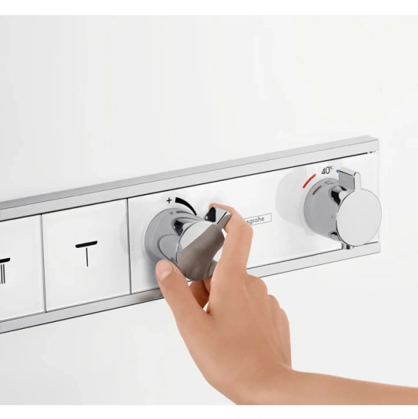 Смеситель для душа Hansgrohe RainSelect хром/белый 15357400 (детальная фотография), для душа index_1
